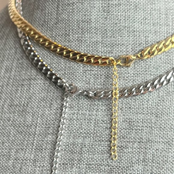 Heart Choker Thick Chain Necklace Thick Choker Heart Chain Heart Pendant Chain - Picture 11 of 14